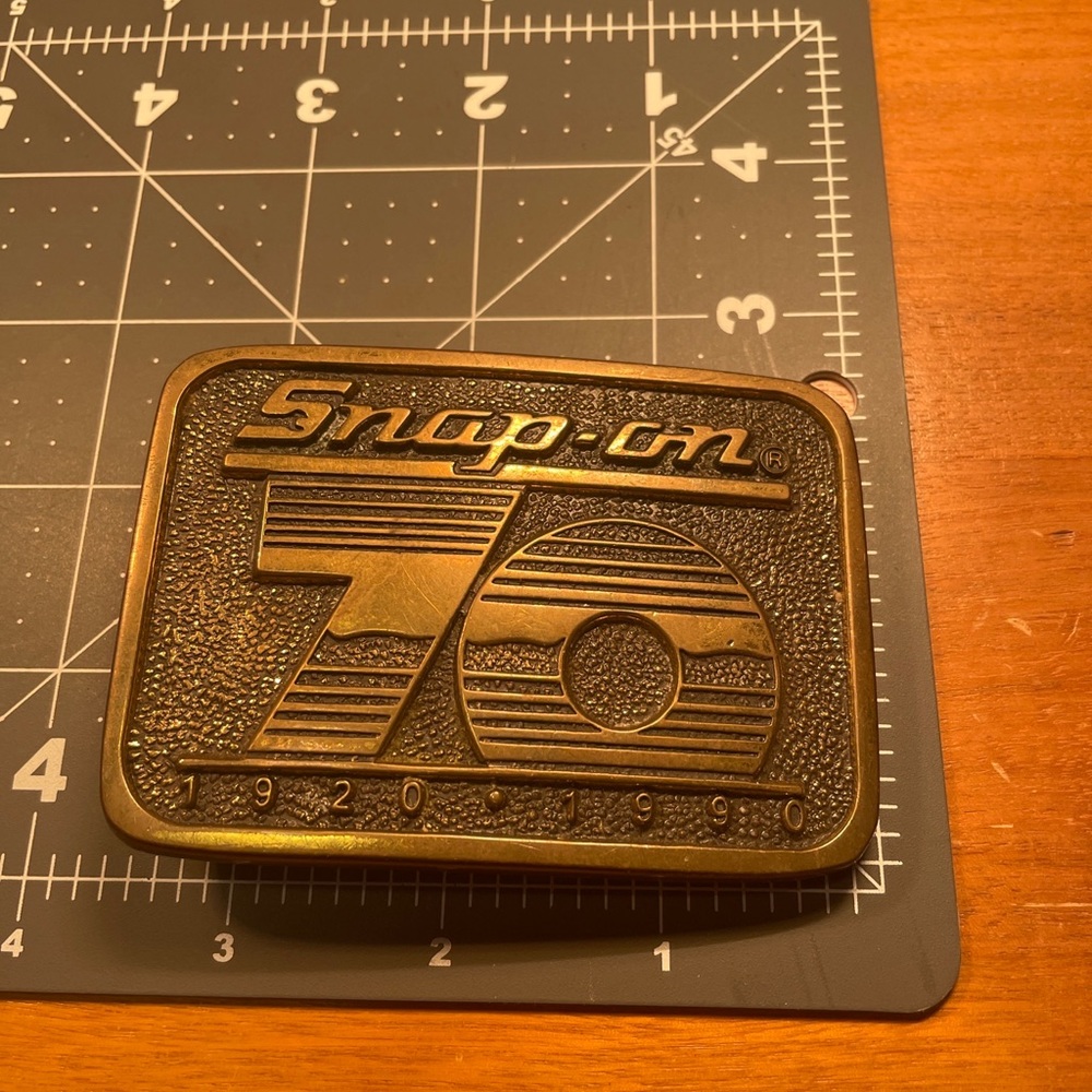 Snap-On 70th Anniversary belt buckle